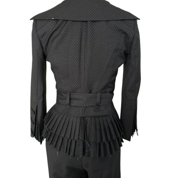 RARE L.A.M.B Womens 2 Piece Blazer Pant Suit, 2005, Pirate Style, Dark Navy - Picture 5 of 10